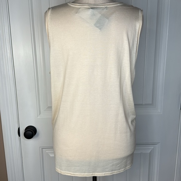 Ralph Lauren Cream Sleeveless Top Relaxed Fit Ivory Sz 2X - Picture 5 of 12